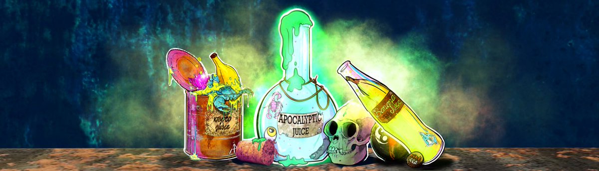 🚨Juice Giveaway🚨 follow <a href="/apocalypticapes/">Apocalyptic Apes | 🦍</a> <a href="/AAPEQueens/">Apocalyptic Queen Apes 👑🦍</a> like Retweet and tag 3 friends 🧃🍌 must be in the space now!