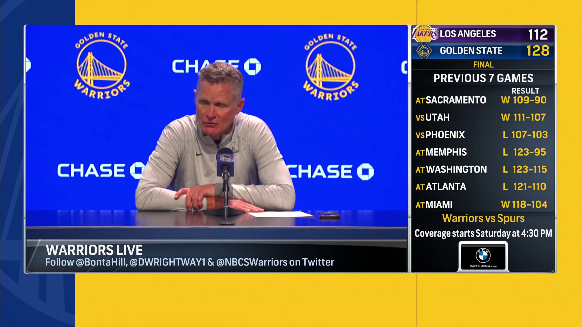 Warriors On NBCS On Twitter Kerr I Thought It Was Klay s Best Game 