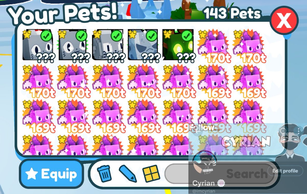 imcyrian's tweet photo. GIVEAWAY DM PIXEL DEMON! PICKING WINNERS TODAY! MAKE SURE TO
FOLLOW,LIKE,RETWEET! 💙
#PetSimulatorX #Roblox https://t.co/TDHop4CLdm