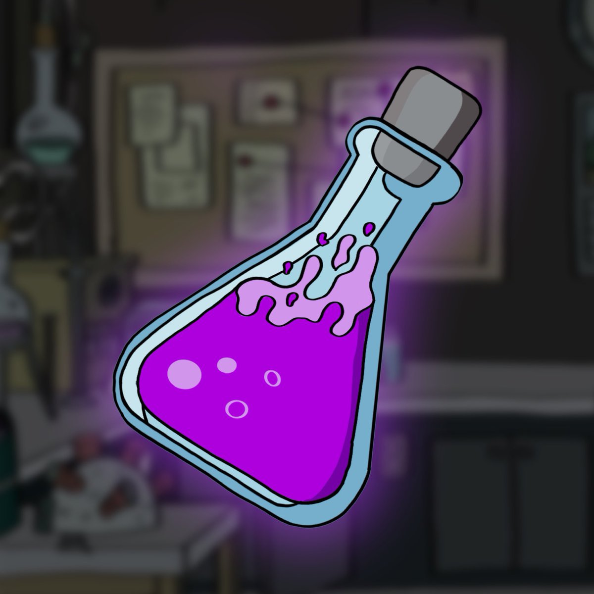 SmokeyDuck2's tweet photo. Hey Suckerrrsss!! 

Who got one of my new potions 🧪 

Not enough testing yet to know what they do, probably nothing ☠️

#Merchant @noncoducks https://t.co/l0neGhNvXr