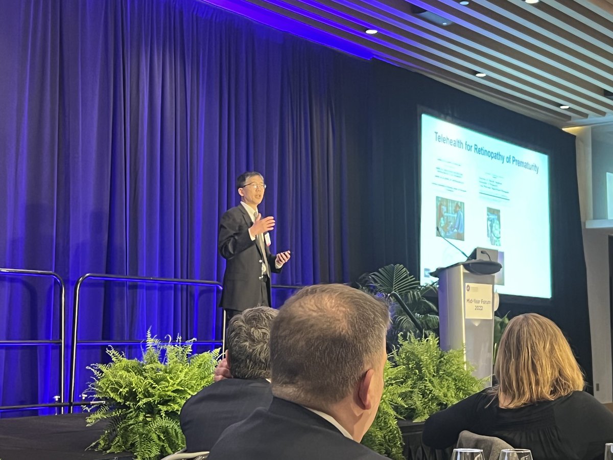 Great lecture by ⁦<a href="/NEIDirector/">Michael F. Chiang, MD</a>⁩ on #artificial intelligence and #ophthalmology! ⁦<a href="/aao_ophth/">AAO</a>⁩ #myf2022. Thank you Dr. Chiang for sharing your journey and vision.