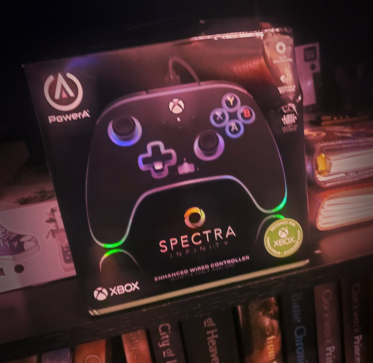 Shout out to <a href="/davion505/">𝗱𝗮𝘃𝗶𝗼𝗻𝟱𝟬𝟱</a>! I won myself an early Easter gift!! <a href="/PowerA/">PowerA Gaming</a>'s Spectra Infinity #Xbox  controller~ 🌈