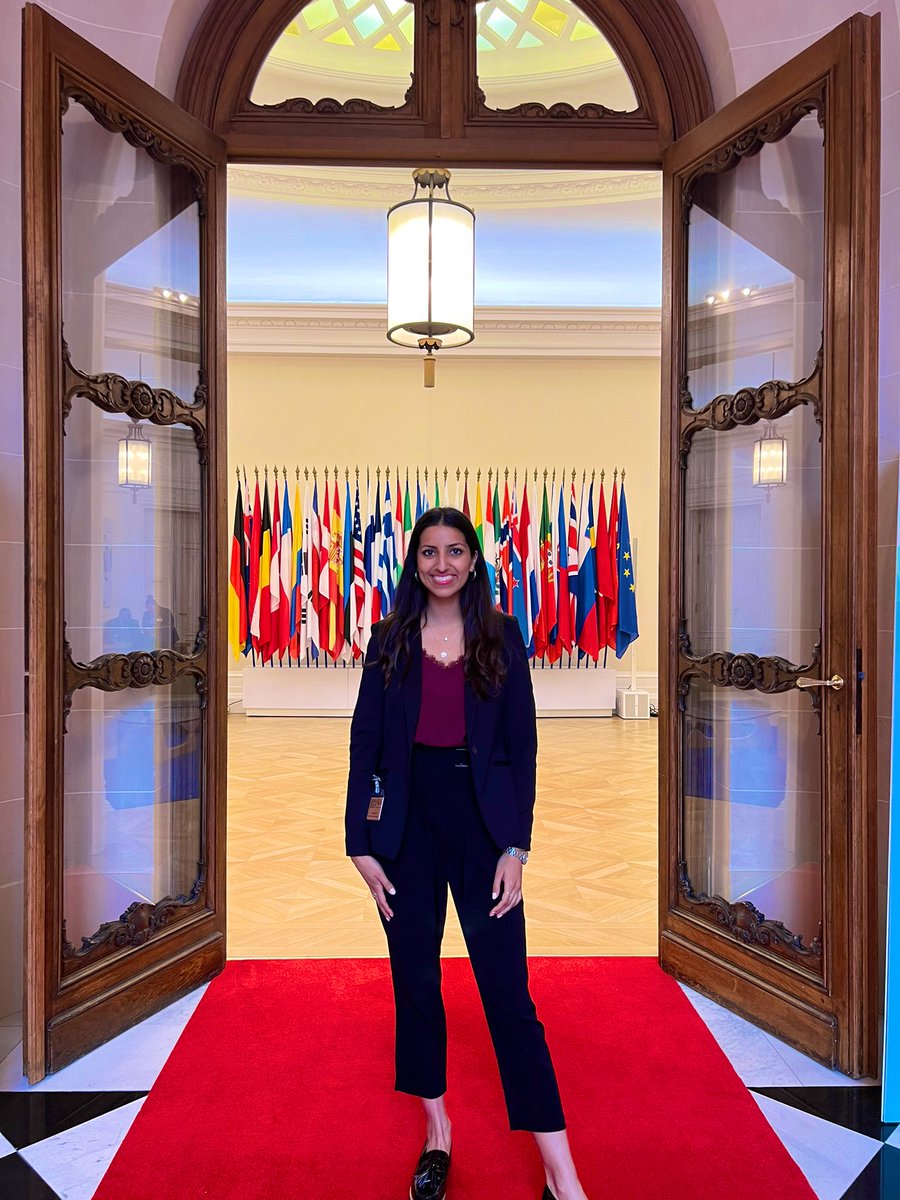ManpreetDeol_'s tweet photo. Reflecting on last week at @OECD_ENV’s Ministerial and I can’t help but feel an overwhelming sense of gratitude to have been present.

#OECDenvMin #youthwise @CanadaOECD https://t.co/H7NxeE3HdA