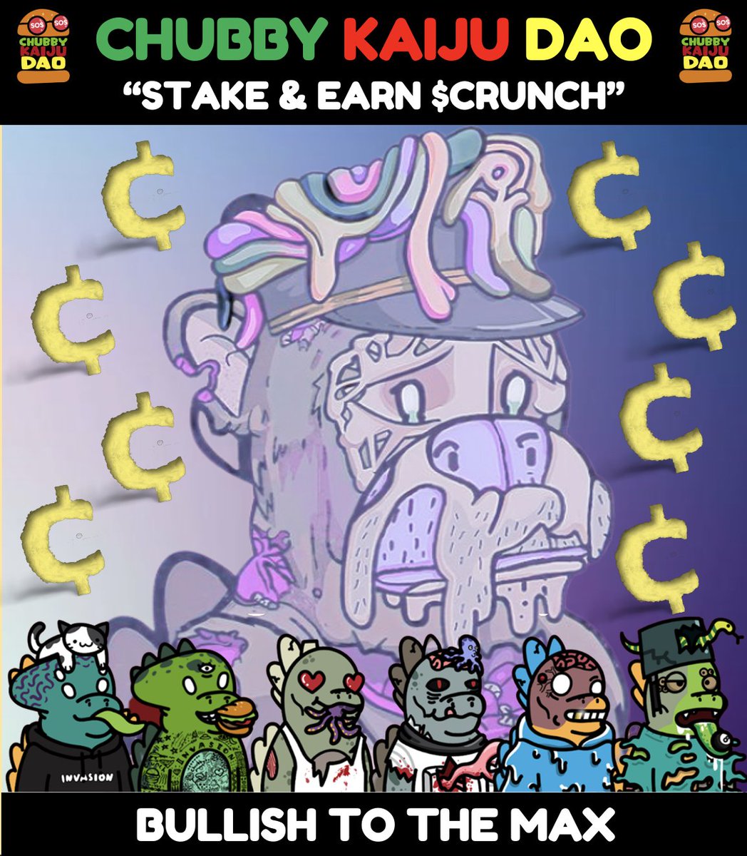 🍔 @ChubbyKaijuDAO JOIN THE BULLISH FAM
 Moving &amp; Shaking...Staking &amp; Baking!!! 
🔥 STAKE FOR $CRUNCH Now!!!  
<a href="/JAMPZER/">hehexd123412421</a> @Shots_NFT <a href="/0xRabidus/">Rabidus | rabidus.eth</a> <a href="/nateguppy/">nateguppy</a>
<a href="/SloppyOldTuna/">0xTuna</a> @drewsulam <a href="/Hydraze420/">Hydraze 🏴‍☠️</a>
<a href="/TheChunkyOne_/">TheChunkyOne ✨</a> <a href="/darylquan8/">TheShaolin.IP</a> <a href="/frogchard/">Frogchard.eth</a>
<a href="/washedmrey/">Mrey</a> @nft_you <a href="/BDaddyPen/">BD🅰️ddyPen 💎</a>