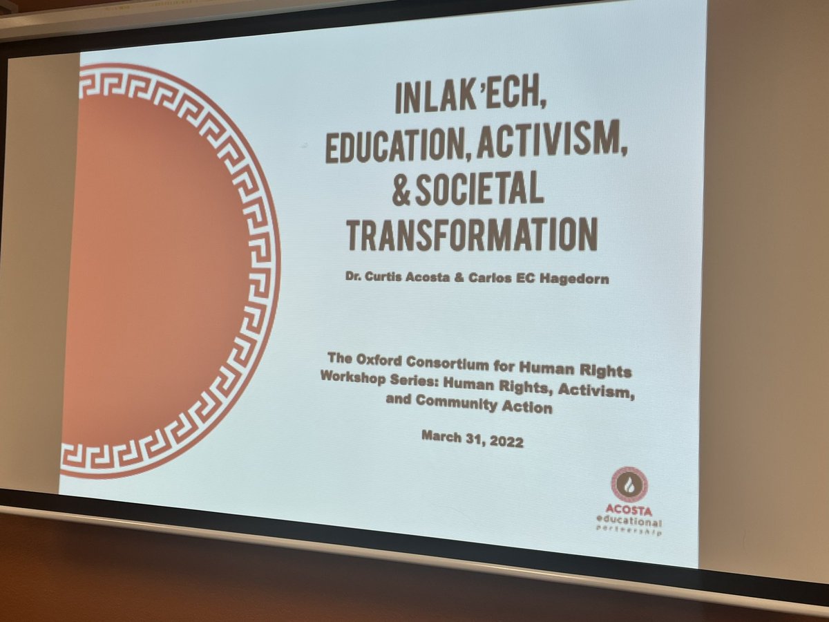 This past week, we had the opportunity to present &amp; be in community with the Oxford Consortium for Human Rights! We presented Ethnic Studies as a human rights movement! Grateful to the students, the Oxford Consortium for Human Rights &amp; <a href="/CorazonHburg/">Corazón Healdsburg</a>! In solidarity! #ethnicstudies