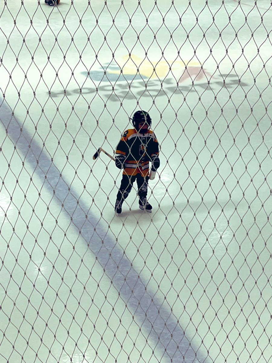 sladerx63's tweet photo. This guy is loving hockey this year! In his own words “I skate like McDavid, I score like Leon and tough like Kane”  #ProundDad https://t.co/BTRuCMp7H9