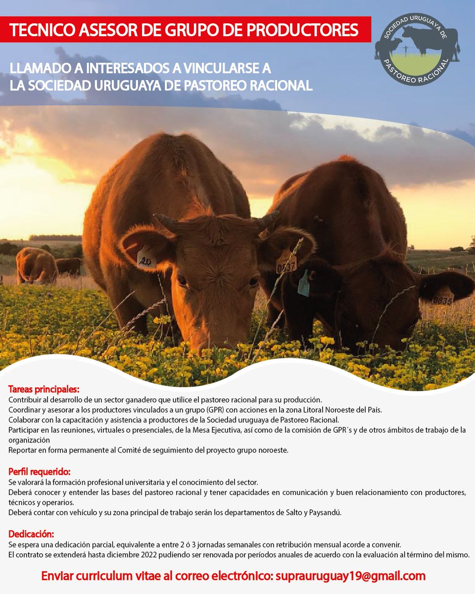 supraorg's tweet photo. LLAMADO A TÉCNICOS INTERESADOS EN ASESORAMIENTO DE GRUPO DE PRODUCTORES DE LA SOCIEDAD https://t.co/quJvE1uvZ1