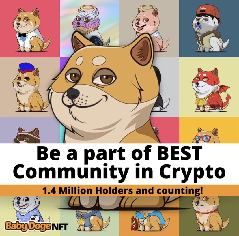 Baby Doge NFT (@babydogenfts) on Twitter photo Giving away 20 WL spots in 24 hours!
1. RT & Follow <a href="/BabyDogeNFTs/">Baby Doge NFT</a>
2. Tag 3 friends below ๐
Winners announced Fri @ 8pm EST Giving away 20 WL spots in 24 hours!
1. RT & Follow <a href="/BabyDogeNFTs/">Baby Doge NFT</a>
2. Tag 3 friends below ๐
Winners announced Fri @ 8pm EST