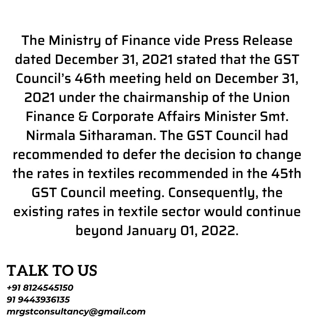 GstConsultancy's tweet photo. The decision to defer rates on textile

#textiles #textile #textiledesign #textileart #textiledesigner #textileartist #textileprint #textilesdesign #textilearts #textilelove #textileprinting #textiledol https://t.co/4wdBs9y29r