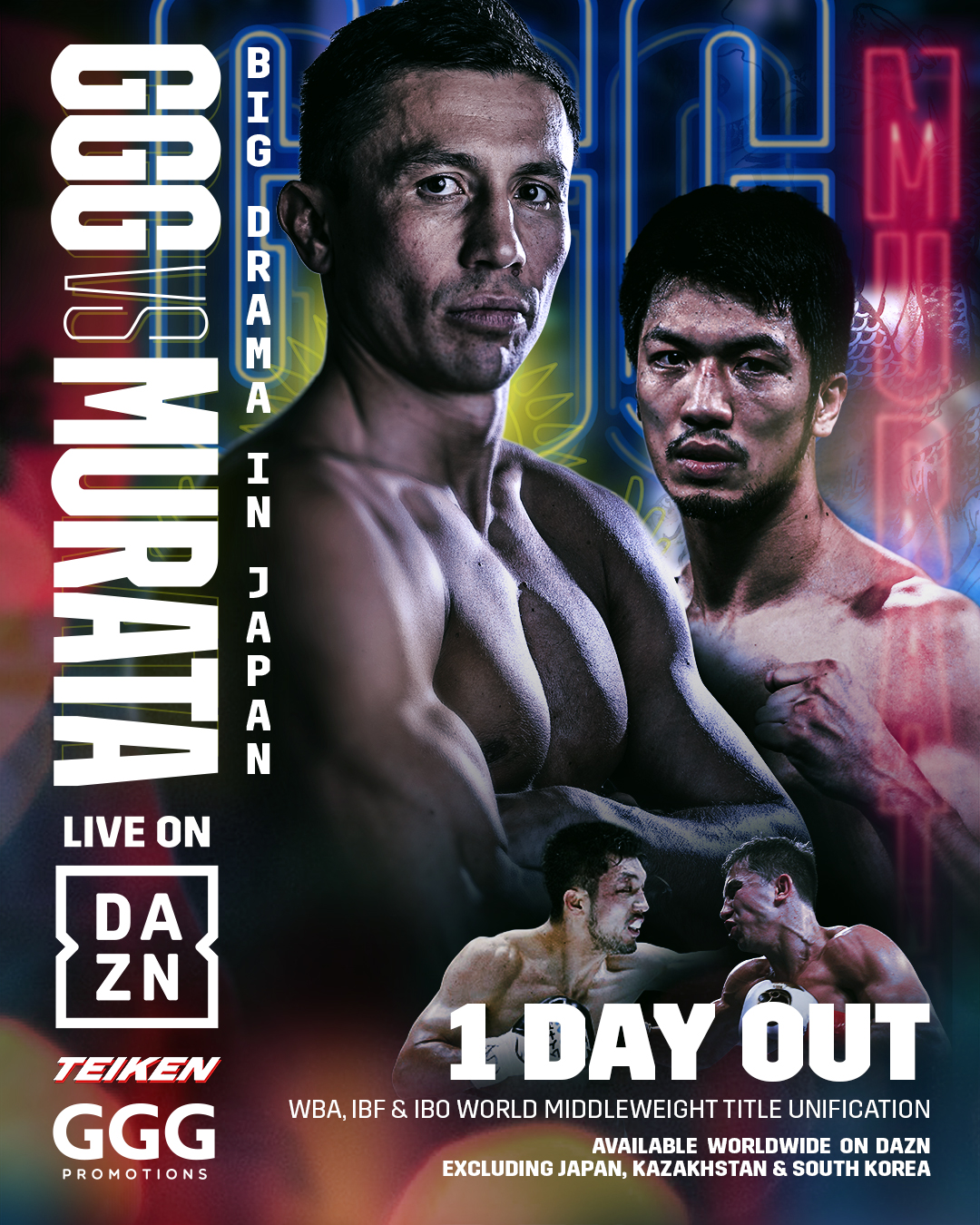 Dazn Boxing 𝙾𝙽𝙴 𝙳𝙰𝚈 𝙾𝚄𝚃 Gggmurata World Middleweight Title Unification T Co Lhxu66vzhi Twitter
