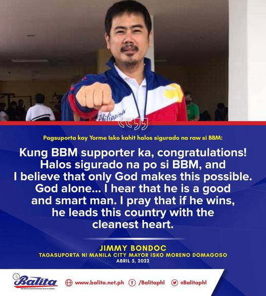 MrWinwineklabu's tweet photo. More people are realizing that Bongbong Marcos Jr. will be the runaway winner of the 2022 presidential election. “Papsie” has been unmatched in all surveys. People like Jimmy Bondoc also want BBM to win and he wants someone to lead the country with a pure heart and that is BBM. https://t.co/aA3myoXxBB