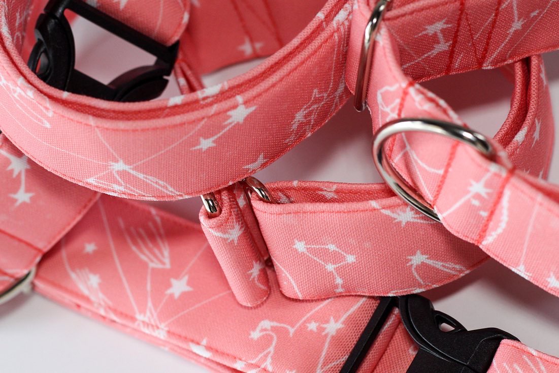 Peach Dipper 🍑 Recycled Canvas collars ready to ship April 16th 10am pst #handmade #etsy #smallbusiness #dogsoftwitter #twitterdogcommunity