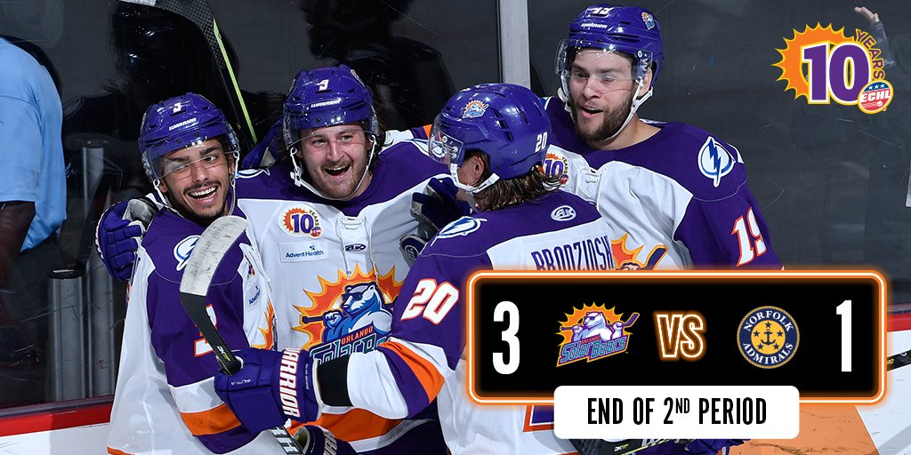 OrlandoHockey's tweet image. Ending the second with smiles 😊