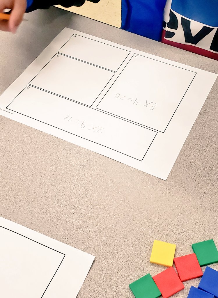 jgivens75's tweet photo. 2nd gr Ss found the area of various rectangles using square units then wrote equations to represent the arrays created. #handsonlearning #handsonmath #putlearningintheirhands #findthearea #halethorpees #mathresource @JillACarter1 @L_DeDeo https://t.co/ln7jWr6pU5