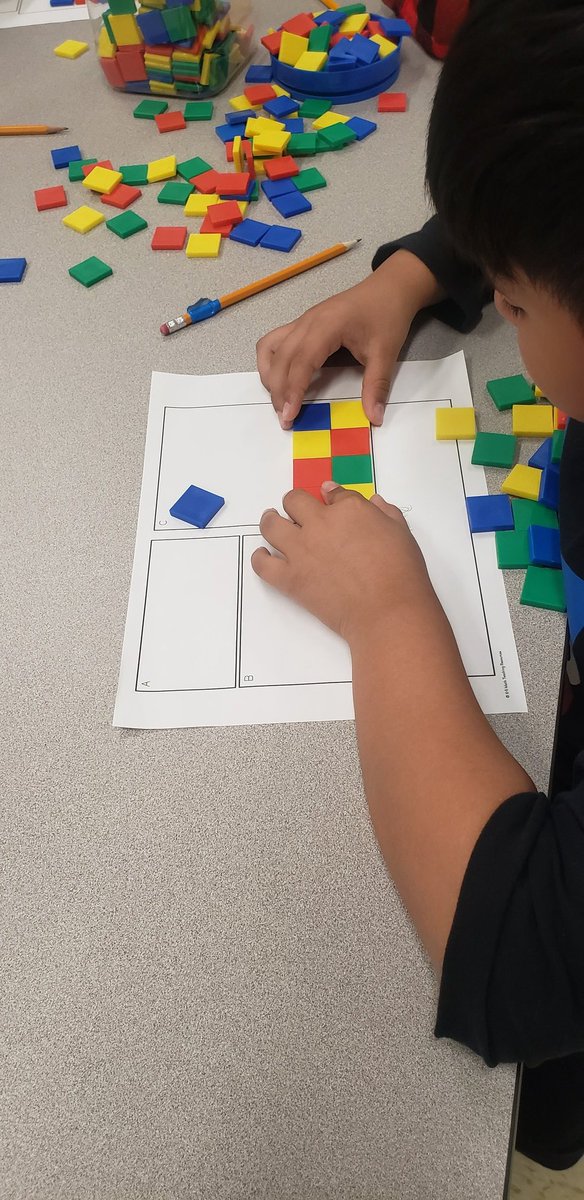 jgivens75's tweet photo. 2nd gr Ss found the area of various rectangles using square units then wrote equations to represent the arrays created. #handsonlearning #handsonmath #putlearningintheirhands #findthearea #halethorpees #mathresource @JillACarter1 @L_DeDeo https://t.co/ln7jWr6pU5