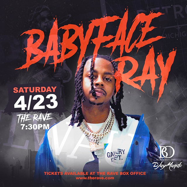 therave's tweet photo. If you know, you know! 🤫🌊

 @babyfaceray pulls up to The Rave on Saturday, April 23rd with @globaltrapstarr, @DJayMando, and more! https://t.co/Ki5gjyBYYx