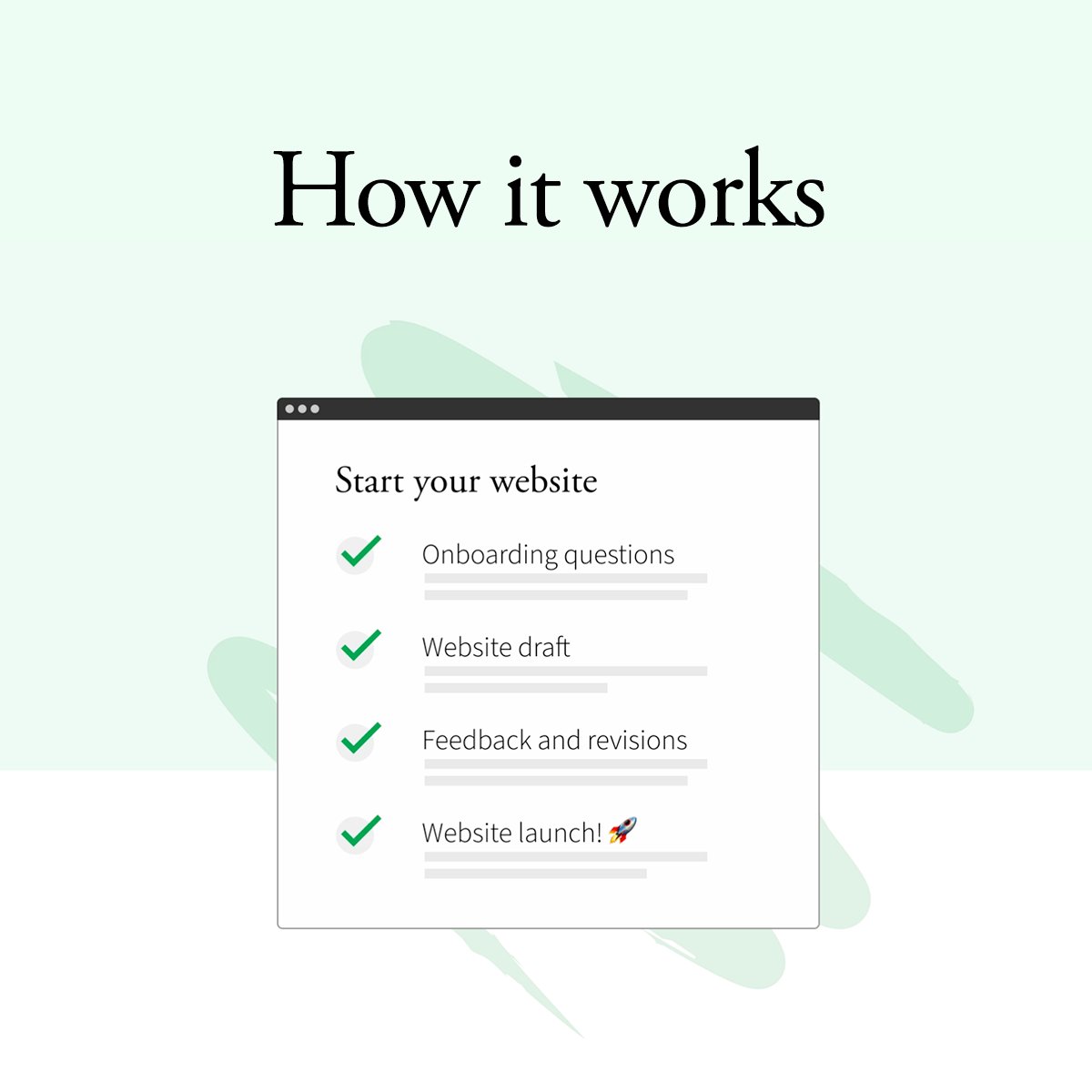 cardsetter's tweet photo. It's easy to launch a professional website with Cardsetter. 
1️⃣ Sign up and answer a few questions.
2️⃣ Cardsetter builds your website (see your design within 7 days).
3️⃣ Revisions are made based on your feedback.
4️⃣ When you're happy with everything, your site launches! https://t.co/G3fH3nNI9O