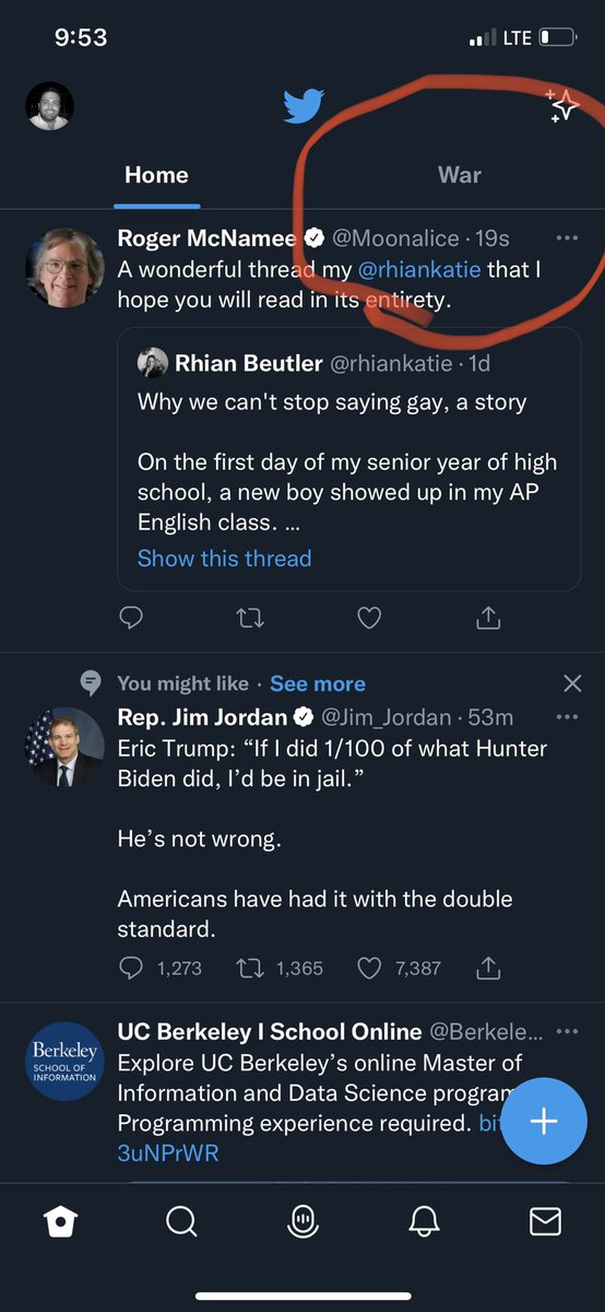 DesignerAnthony's tweet image. I’m really curious to know why @Twitter‘s homepage has a tab (highlighted in the attachment) for war? I’m trying to weigh out the pros and cons. I’m leaning towards this potentially having a negative impact on Twitter Users/Society. #twitterux #productdesign