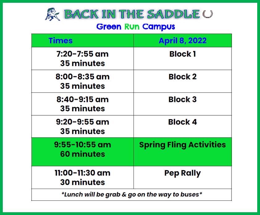 GRHS_Stallions's tweet photo. π£STALLIONSβΌοΈ
We will operate on an adjusted schedule tomorrow, April 8th as we close out #EquusWeek22 with our annual campus SPRING π·FLINGβ¨
and Spring Pep Rally! π«π€©
β³οΈ
π
β³οΈ
Letβs Go Stallions! https://t.co/6mB1Yi3u9I
