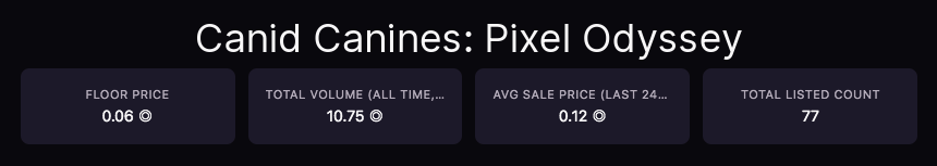 LFG📈!! 

➡️77 Canines listed 🥰
➡️8 canines to a 0.1 thin floor 💎

➡️Holding "Council Canines" can generate a higher % of $CTC along with other special triats🔥

Grab some canines and come join us 🙏
magiceden.io/marketplace/ca…
#Solana #NFTCommunity #NFT