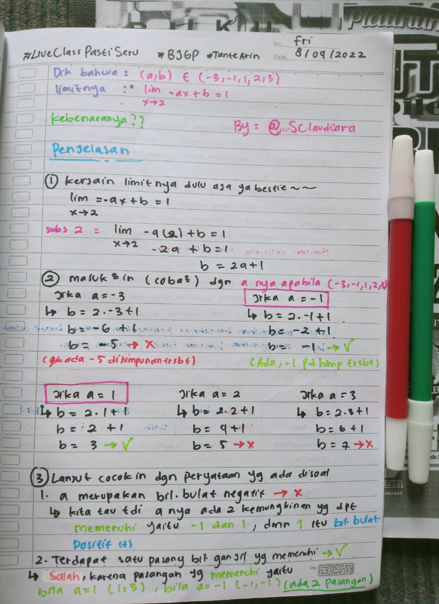 SClaudiara's tweet photo. BelajarJam6Pagi PK with tantee Arin
@arinisputri94 
@pahamify 
#BJ6P
#LiveClassPastiSeru

Jujur tadinya takut salah dan awalnya takut ga bisa ngerjain, ehh ternyataa bisaa, thankuu ka Arin, smg bnr yah wkwk kalau salah maapkeun https://t.co/ZgSGLhYxgW