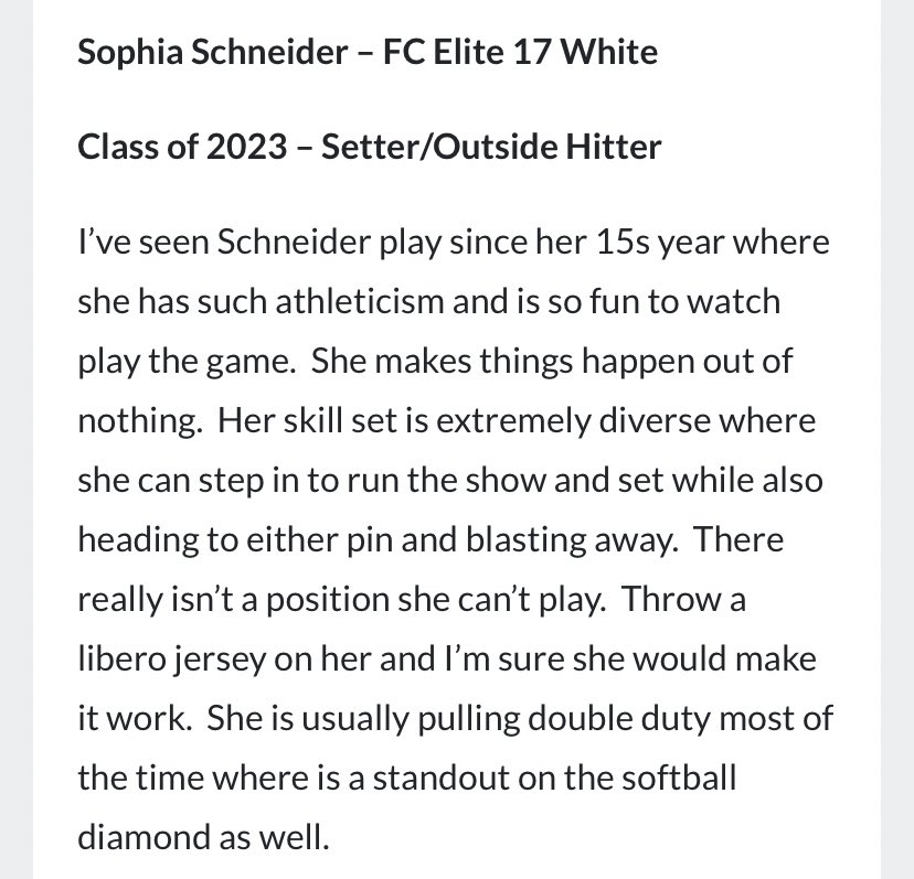 Sophia Schneider (@sophiaschne1der) on Twitter photo Thank you for the mention <a href="/PrepDig/">Prep Dig π</a> !! Love getting to play high school softball and club volleyball all spring!! Super excited to keep working towards nationals ππ Thank you for the mention <a href="/PrepDig/">Prep Dig π</a> !! Love getting to play high school softball and club volleyball all spring!! Super excited to keep working towards nationals ππ
