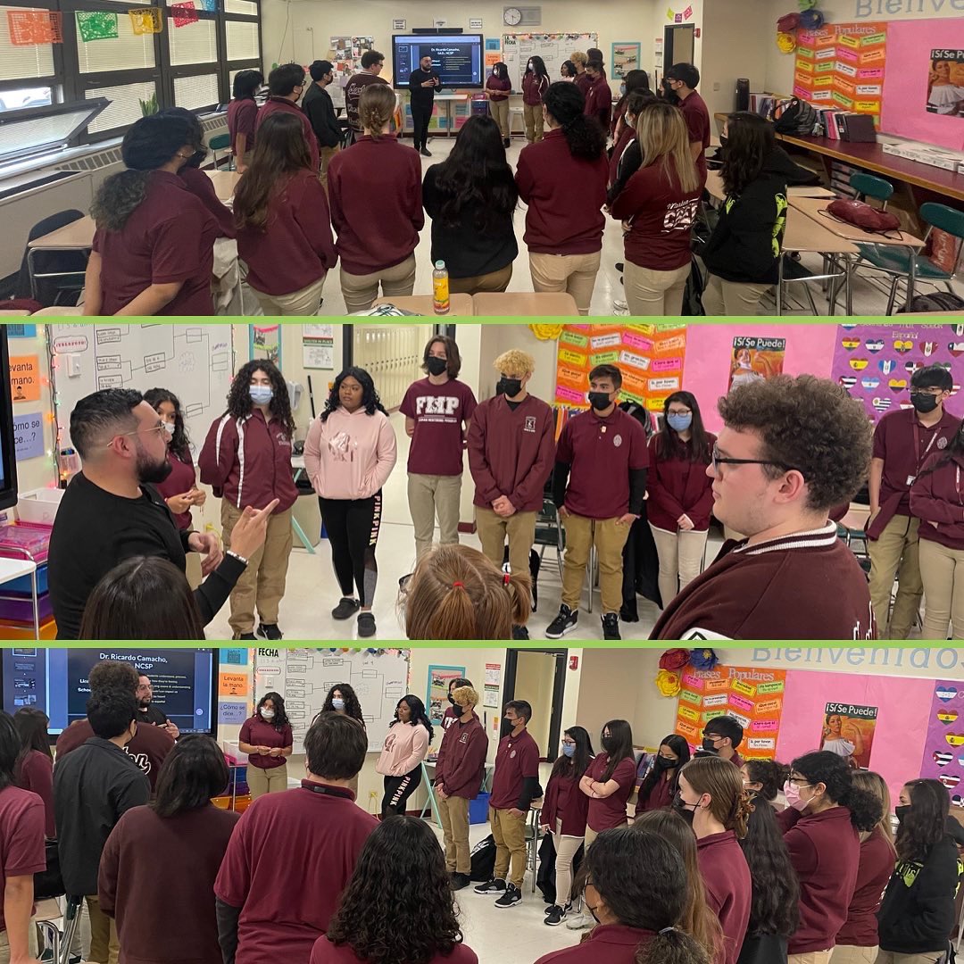 Thank you so much to Dr. Camacho for coming out to speak to students about mental health!! We had an amazing time! ❤️❤️ thank you to all the members who came out as well!