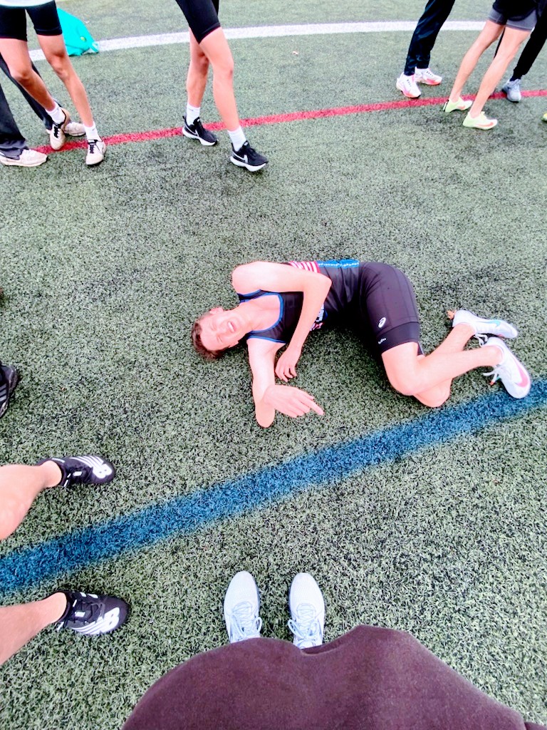 CoachCikach's tweet photo. @WHoffman04 with a PR in the 400 in our first meet  Photo 1: right after the race. Photo 2: 10min after. Photo 3: 20min after. Photo 4: 30min after. Photography by @benhburton https://t.co/CNNjNQCBWU