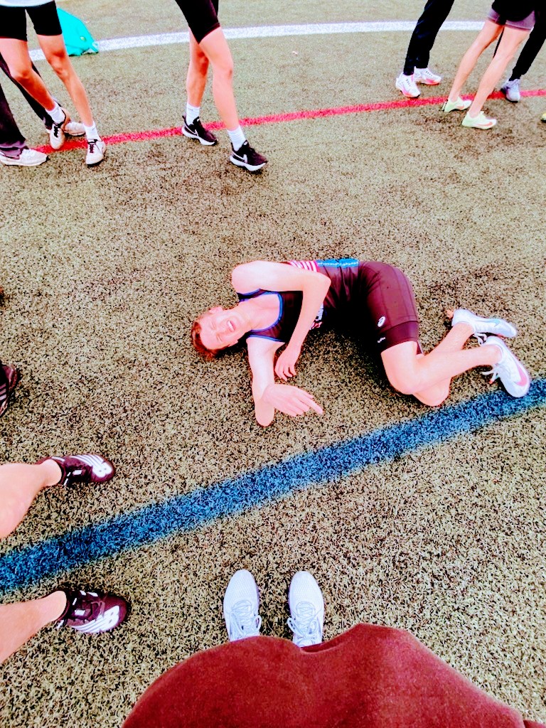 CoachCikach's tweet photo. @WHoffman04 with a PR in the 400 in our first meet  Photo 1: right after the race. Photo 2: 10min after. Photo 3: 20min after. Photo 4: 30min after. Photography by @benhburton https://t.co/CNNjNQCBWU