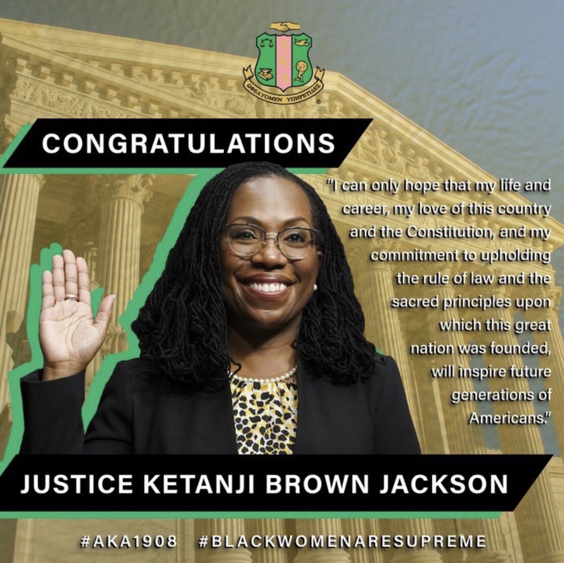christinemosore's tweet photo. Congratulations to Justice Ketanji Brown Jackson!👏🏽✨ https://t.co/GeipUj0BBc
