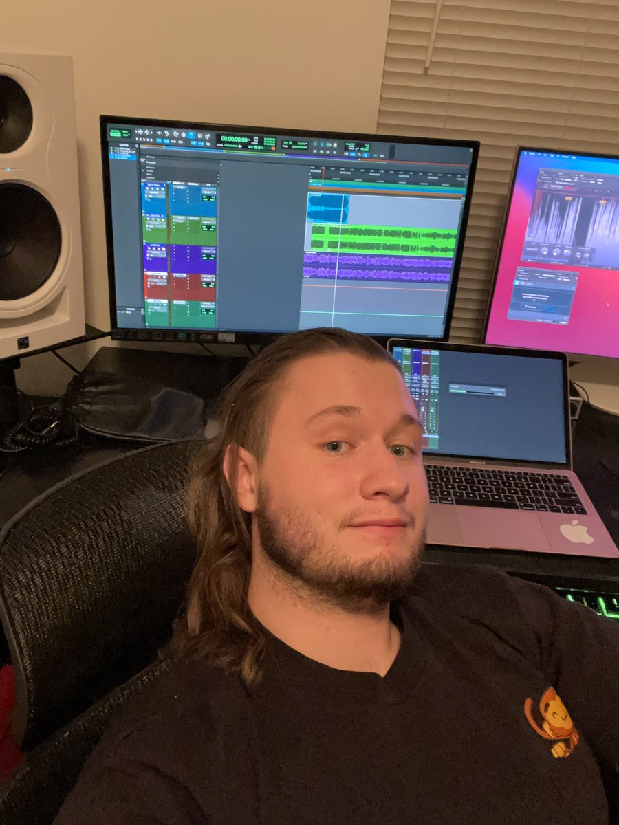 HomebrewedSD's tweet photo. It’s our favorite activity! What am I doing exactly? Only waiting for an hour and a half of audio to bounce!
#podcast #audioediting #post #MIFV #Avid #protools #kaliAudio #RME https://t.co/OK5w6UmSzz