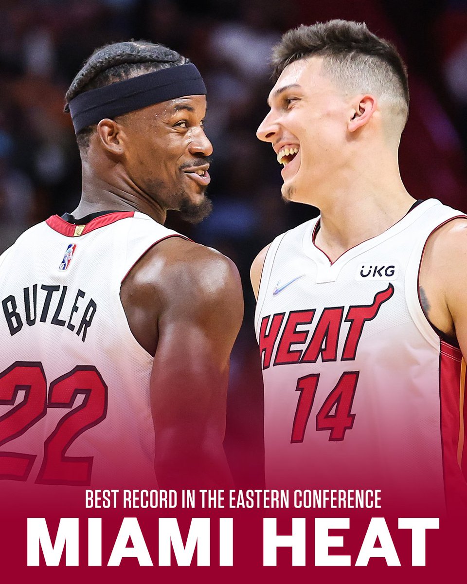 SportsCenter's tweet photo. With losses by the Celtics and 76ers, the Heat have clinched the No. 1 seed in the Eastern Conference ♨️ https://t.co/ctHpuhFlpm