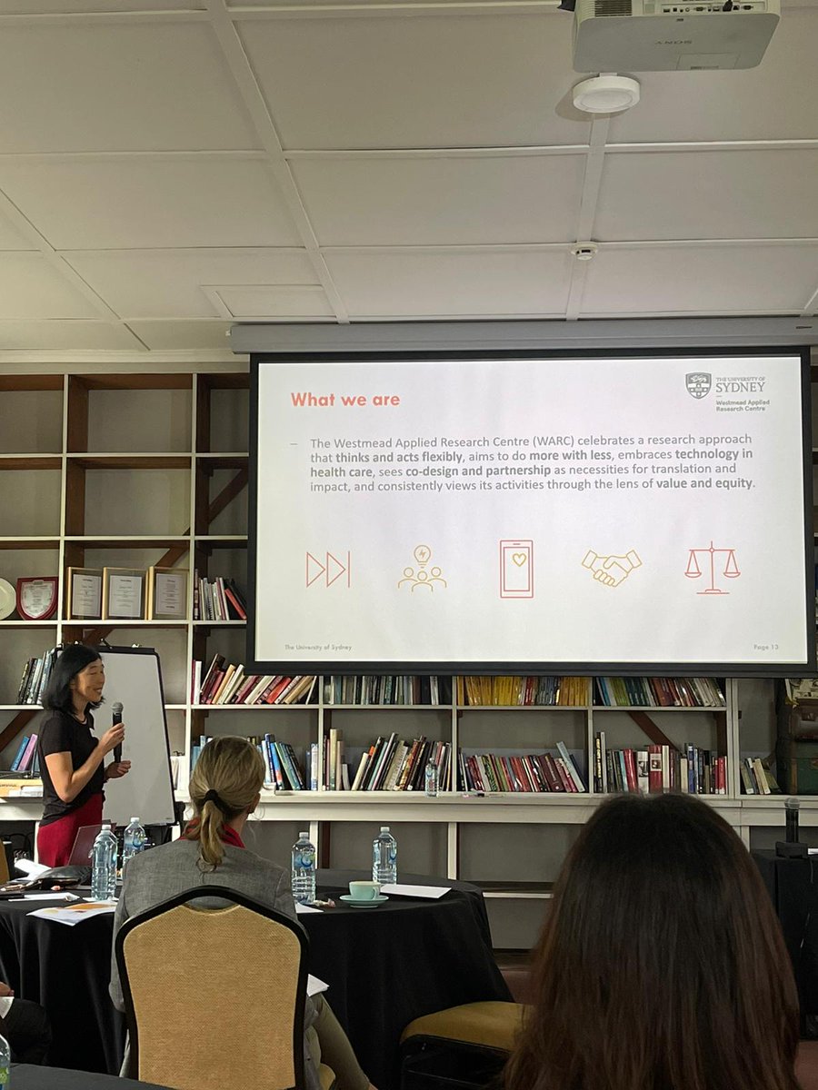 WARC_USYD's tweet photo. @WARC_USYD Strategy Day 2022 kicked off at the historic #qstation this morning 🌄 Looking forward to a day of collaboration & interesting ideas!💡Here Academic Director @clara_chow opens up the day with an overview of our WARC values, history and aims for the future! @syd_health https://t.co/Swvc1kje99