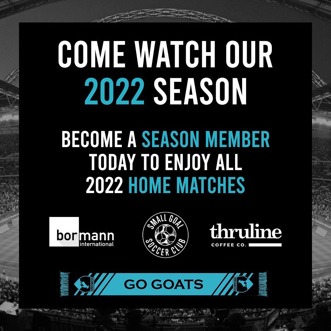 Your Kirkland FC Goats 2022 Season Fixtures. Season Tickets available on our website. #GoGoats