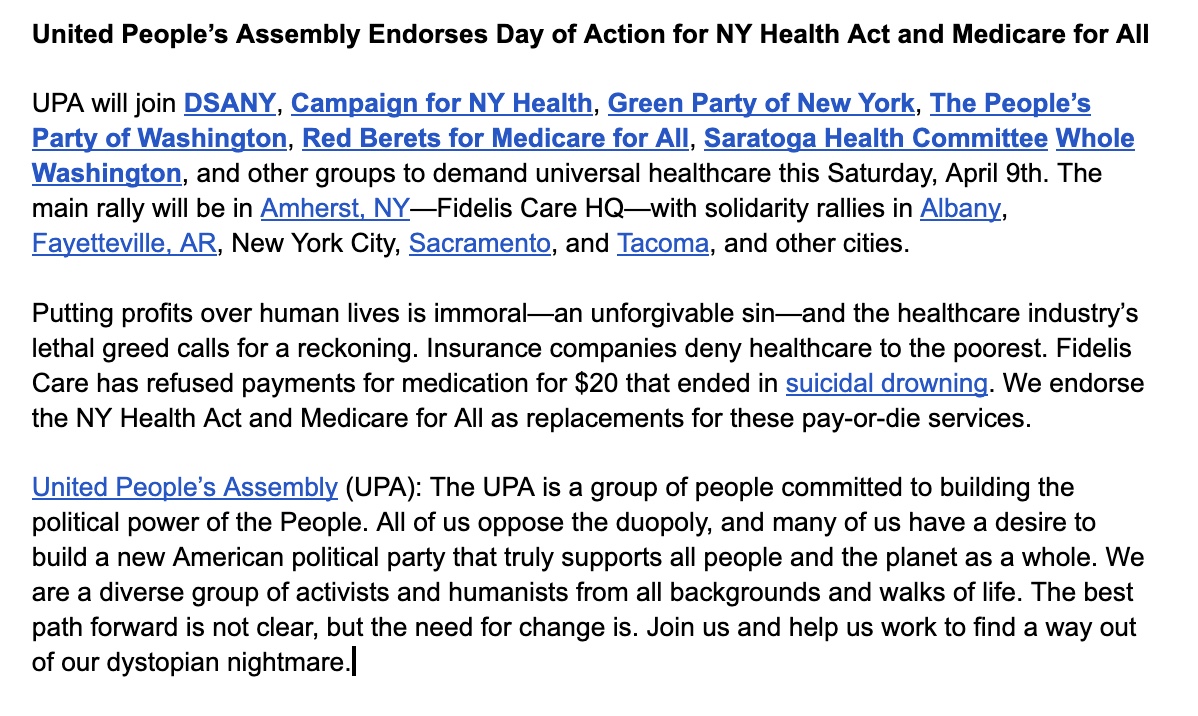 upa_us's tweet photo. ENDORSEMENT: United People’s Assembly Endorses Day of Action for NY Health Act and Medicare for All https://t.co/n0nsgbcbe4