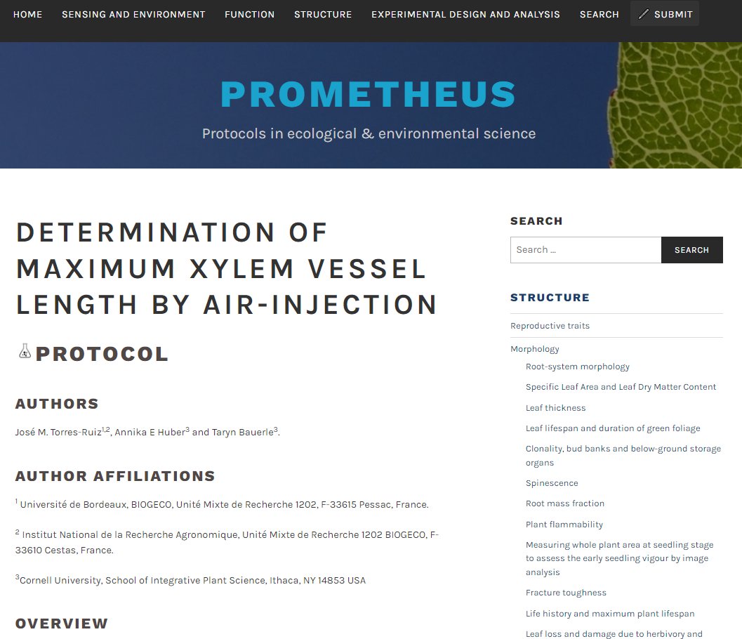 A new protocol is here!

Determination of maximum xylem vessel length by air-injection

prometheusprotocols.net/structure/morp…