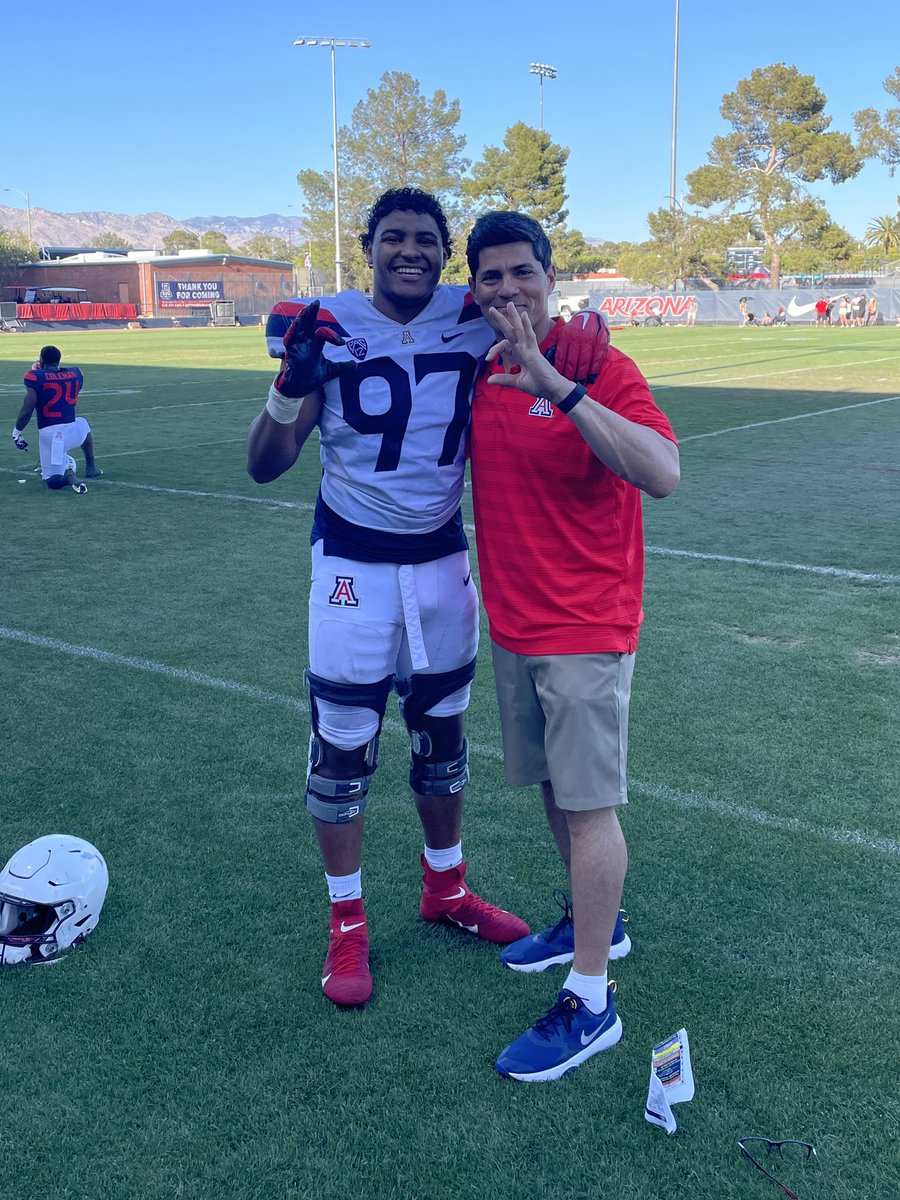 It’s always a pleasure &amp; a honor to see <a href="/ArizonaFBall/">Arizona Football</a> Legend <a href="/TedyBruschi/">Tedy Bruschi</a> at practice.  Don’t forget to come out to the Spring Game Saturday at 12pm.