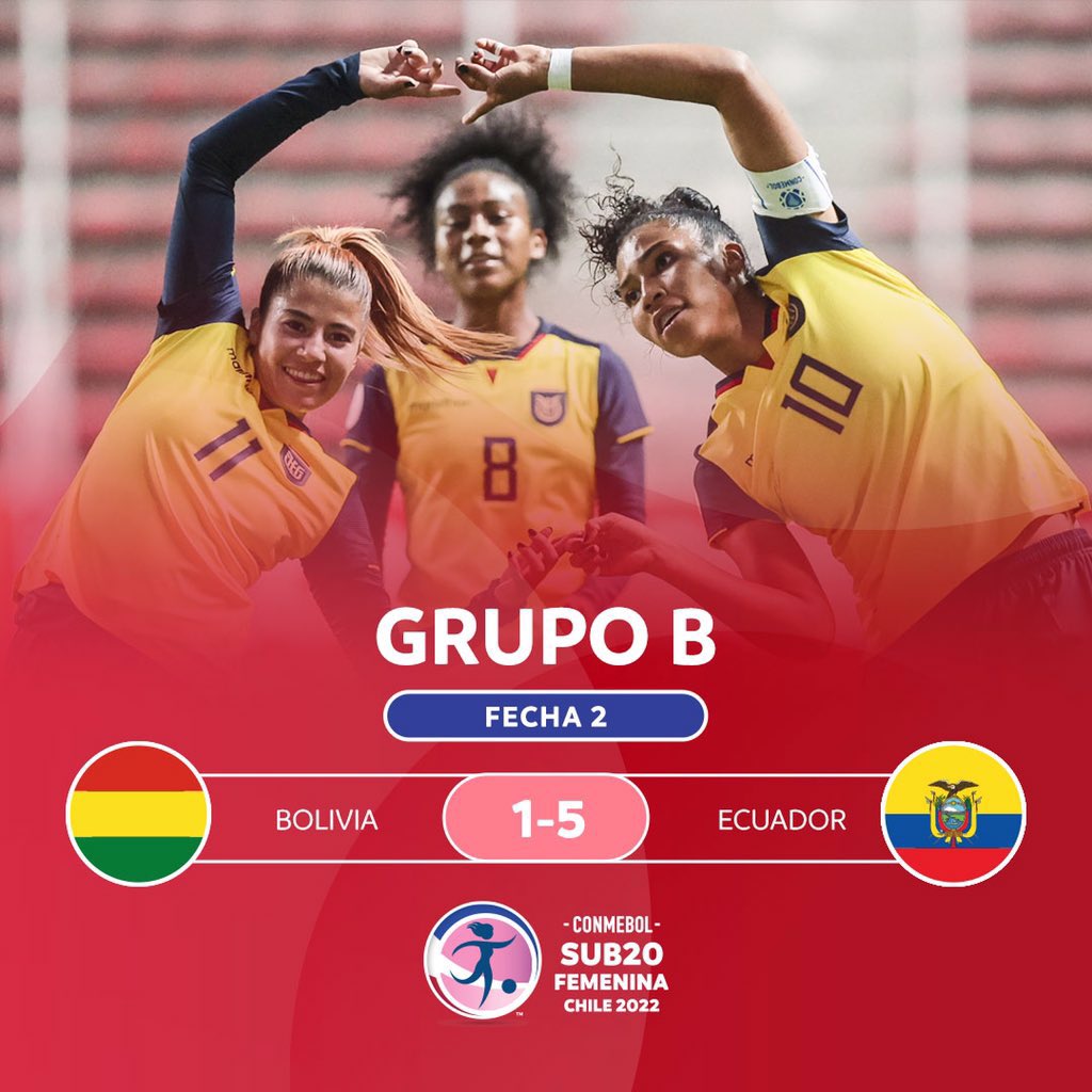 “Emily Arias”

Porque anotó un gol en la victoria de #Ecuador 5-1 ante #Bolivia en la #ConmebolSub20Femenina. Los otros 4 tantos los anotó Nayely Bolaños.