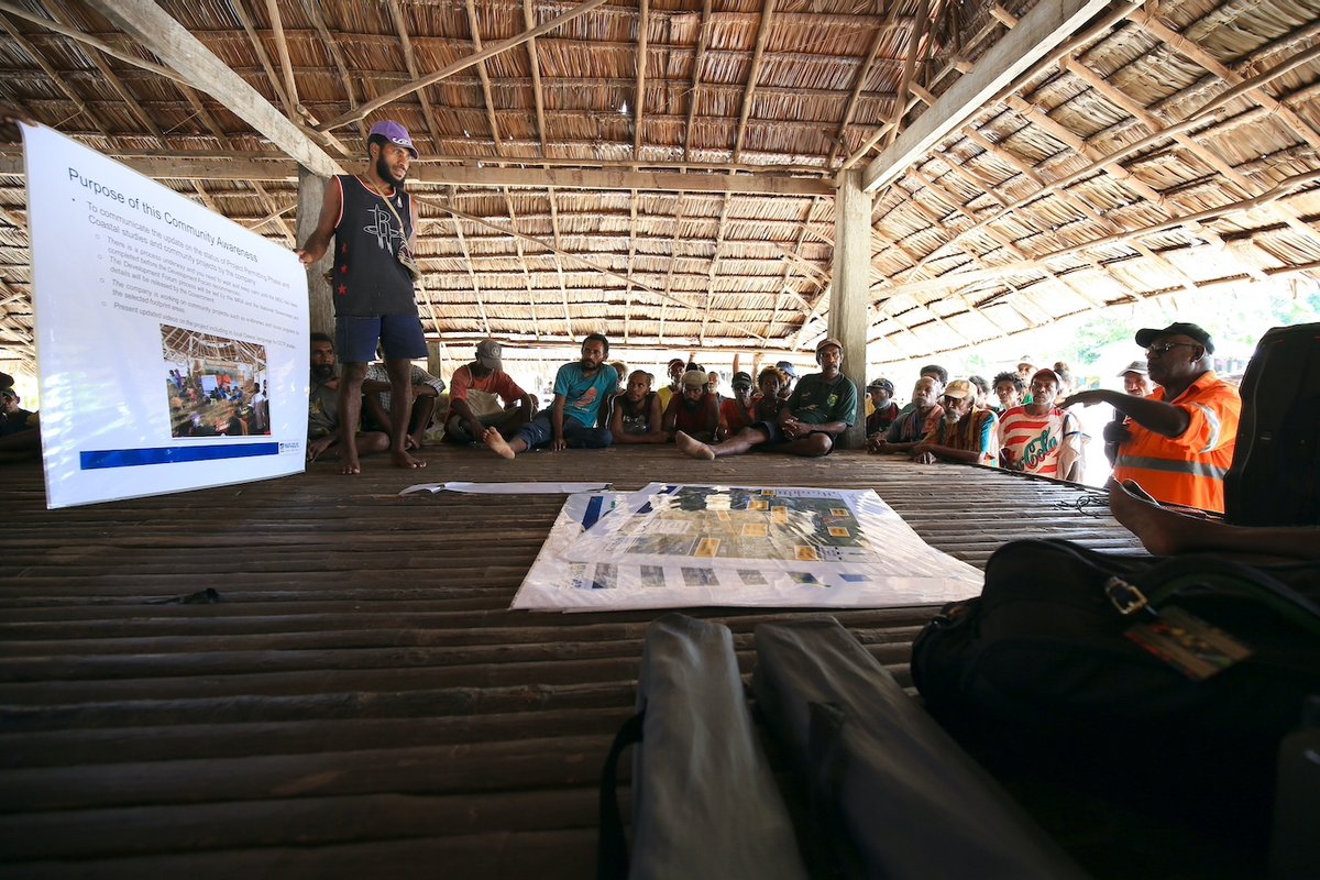 wafigolpujv's tweet photo. Wafi-Golpu Joint Venture visited eight communities along the Huon Gulf coast in Morobe Province a week ago to provide an update on the status of the project. More at https://t.co/TDg8Q2zFOG https://t.co/qnOz5lWrvg