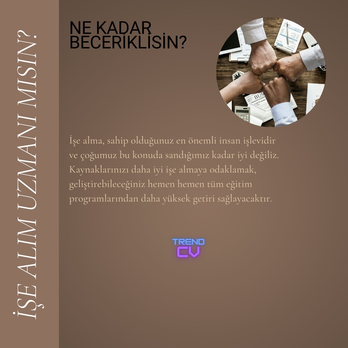trendcvs's tweet photo. Kaynaklarınızı daha iyi işe almaya odaklamak, geliştirebileceğiniz hemen hemen tüm eğitim programlarından daha yüksek getiri sağlayacaktır.  #liderlik #kariyer #trendcv #aday #isfirsatlari #cv #trendyjob #trendycv #ozgecmis #mulakat #isgorusmesi #insankaynaklari 😊 https://t.co/FPrhl7DpAj