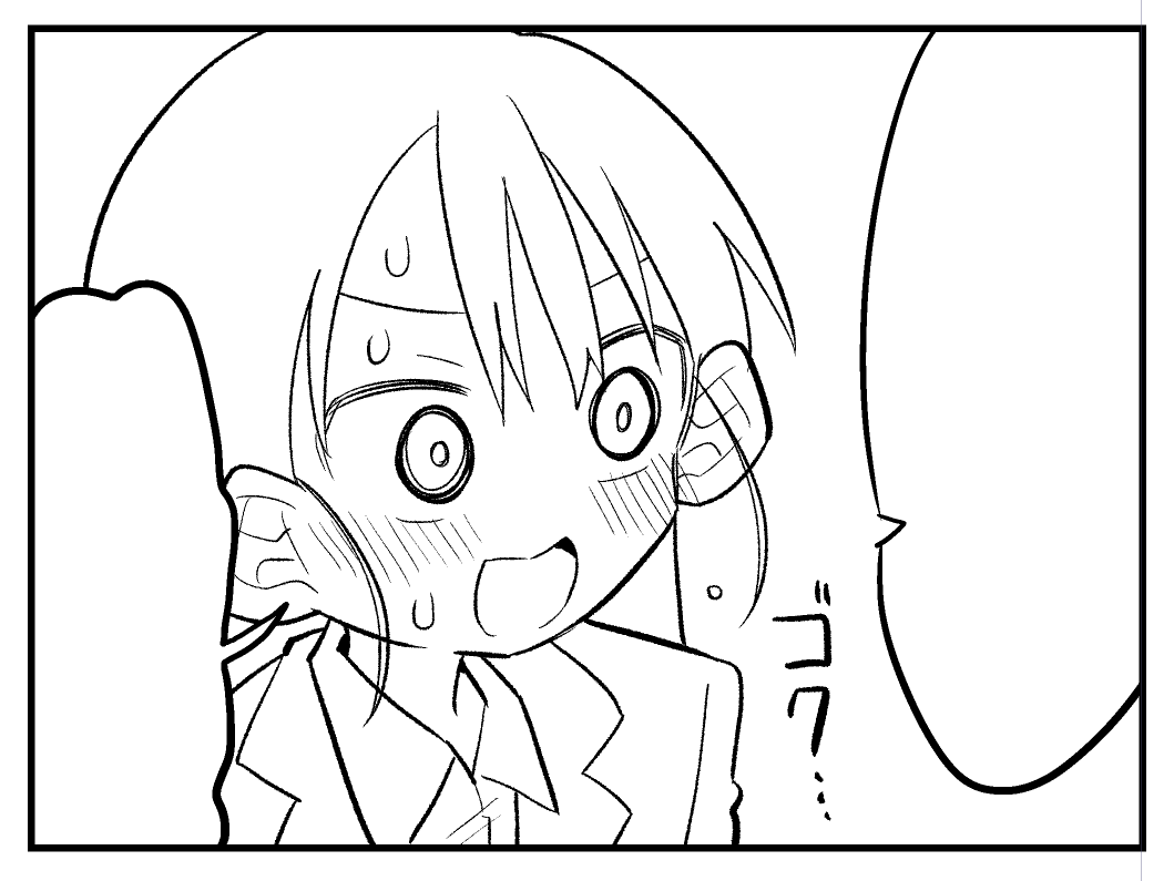 いい感じにキモい顔描けた 