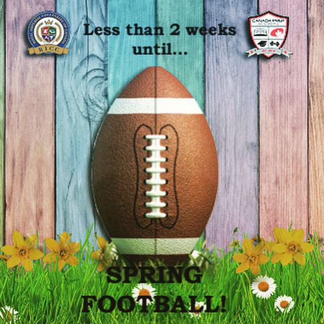 RICCfootball's tweet photo. The Easter Bunny definitely has some treats in store this month :) #ricc #canadaprep #springfootball #showcase https://t.co/08gsO9xTGe