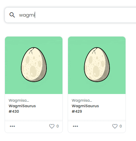 Just got a couple of WagmiSaurus on pre-sale :)  Excited for the reveal in a couple of days. Check out their project here <a href="/wagmisaurus_nft/">wagmiSaurus</a> 
#minting #wagmi #NFT #NFTS