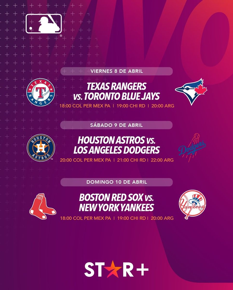 #ESPNenStarPlus

#NBA y #BaseBall este fin de semana en #StarPlusLA.

#NBAEnStarPlus #BaseBallEnStarPlus