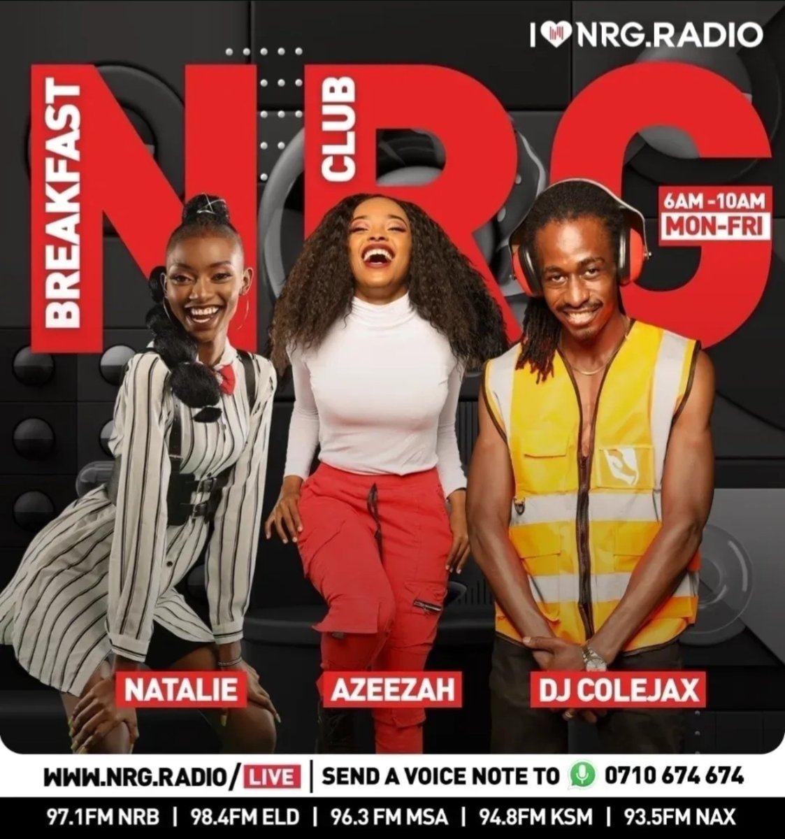 NRGRadioKenya's tweet photo. Good morning...leo ni #fanfavefriday unadai kuchezewa ngoma ya nani?? ๐ฅ๐ฅ๐ฅ
#NRGBreakfastClub https://t.co/Z2sme8b7wz