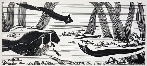 some more of Buchsbaum's flatworm art from the same book: 