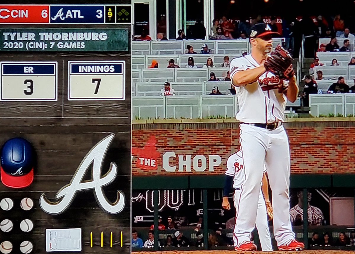 BriHyCSU's tweet photo. From Blue and Gold to Blue and Red. @CSUBucsBaseball @TylerThornburg in his first appearance with the @Braves #NightShift. 1 IP 0 R 0 H 2 K. #GoBucs #BucNation #CSUHoF #BucsInThePros #OpeningDay #BravesCountry #ChopOn #ForTheA https://t.co/xCMiRolFEH