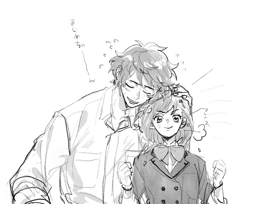 iPad開いたら描きかけの御影小次郎とマリィがいた 
