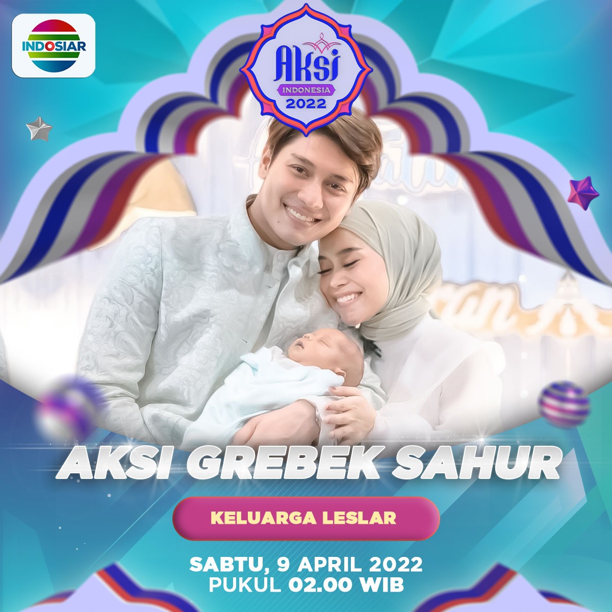 Indosiar's tweet photo. Saksikan #AksiGrebekSahur keluarga LesLar untuk menemani sahur kalian besok, pkl 02.00 WIB hanya di @Indosiar dan @vidio https://t.co/1UUsXpQQAk