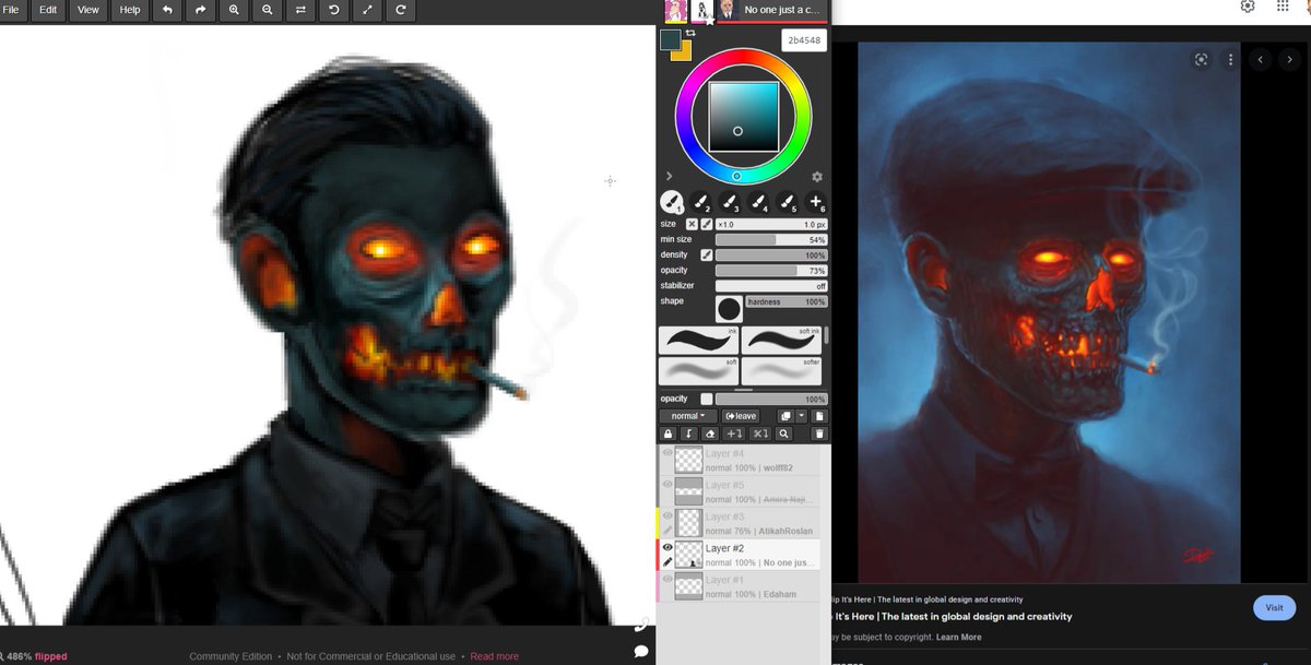 Test painting dekat magma studio sebelum buat aktiviti melukis ngan kawan2 opis